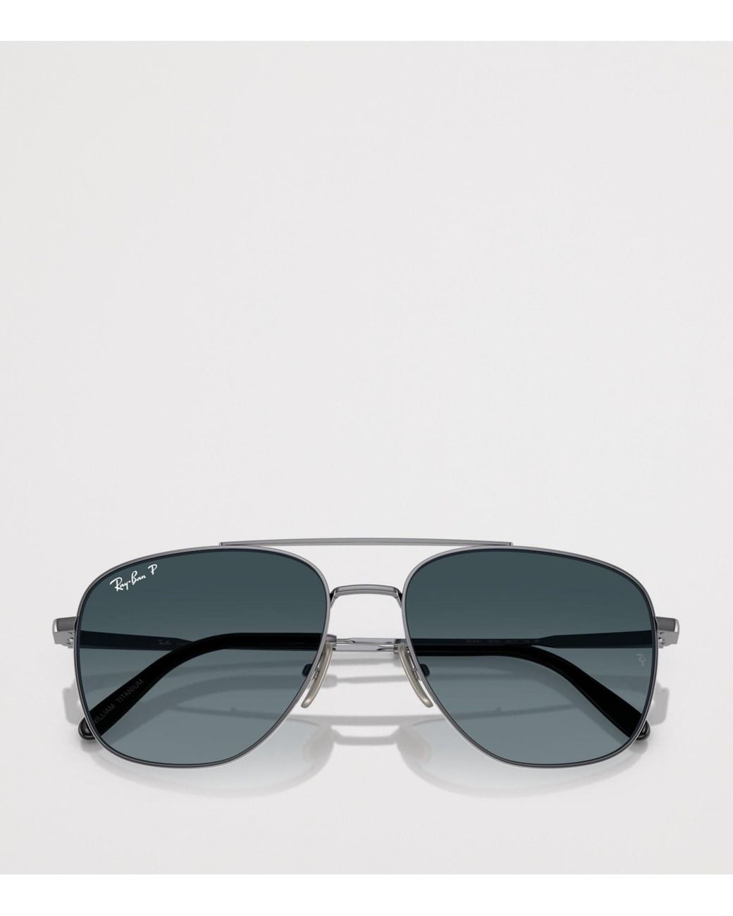 Ray-Ban Gray Titanium William Square Sunglasses