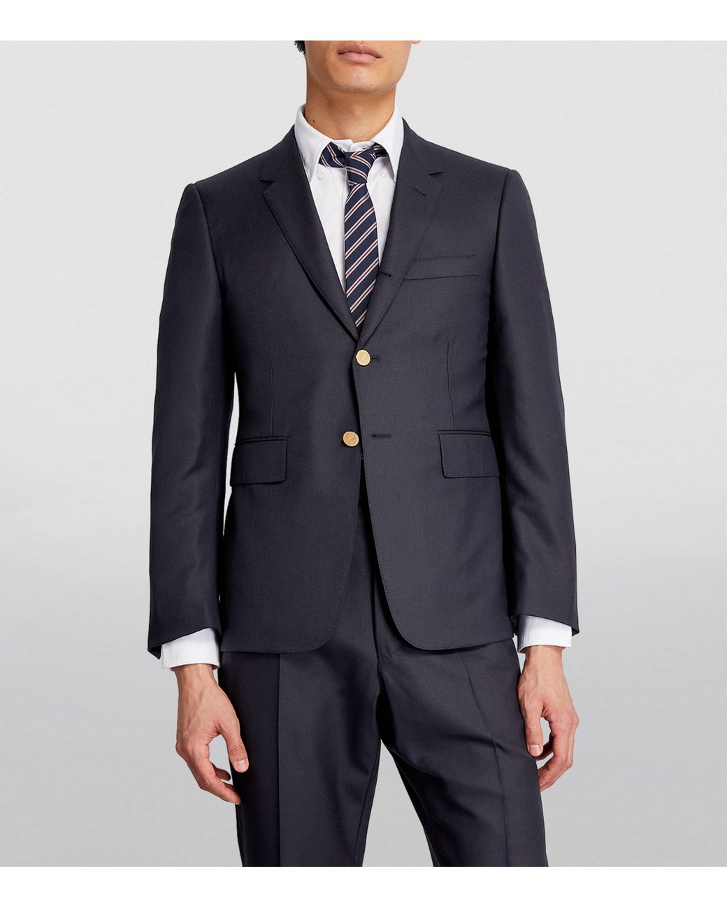 Thom Browne Blue Wool Blazer for men