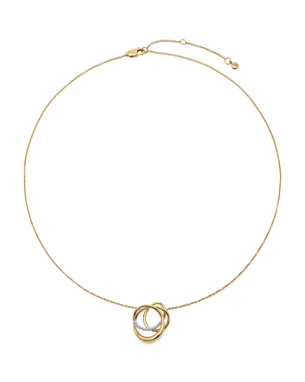 Monica Vinader Metallic Vermeil And Diamond Nura Wrap Necklace