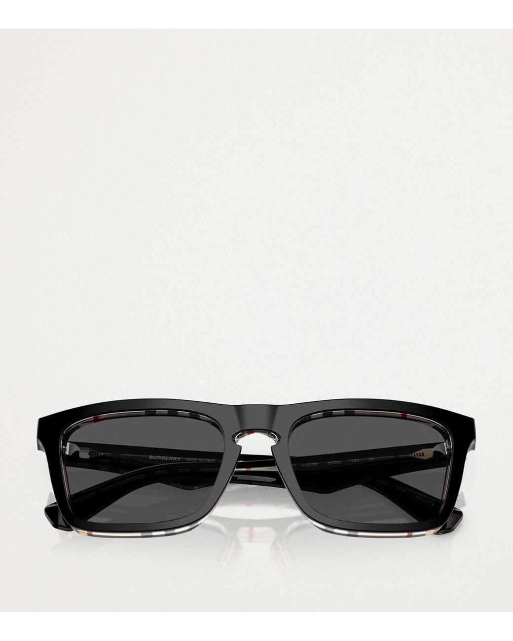 Burberry Black Acetate Square Sunglasses for men