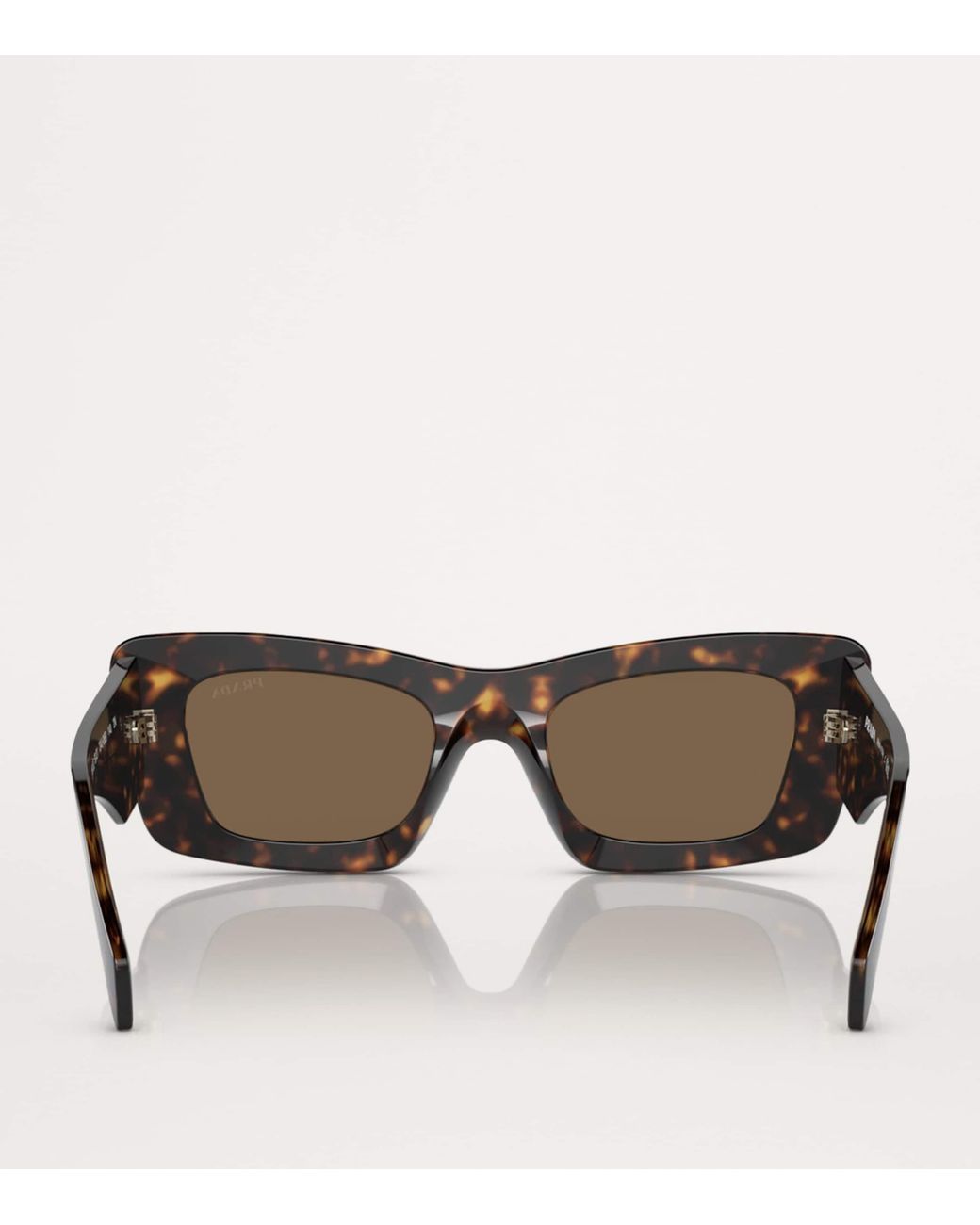 Prada Brown Rectangular Sunglasses