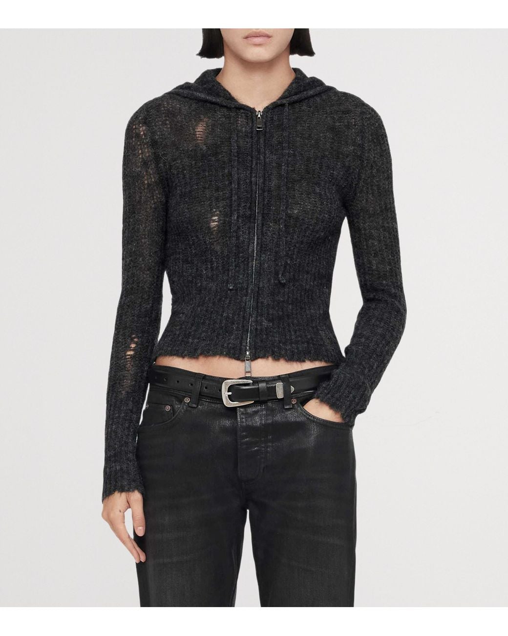 AllSaints Black Mabel Hoodie
