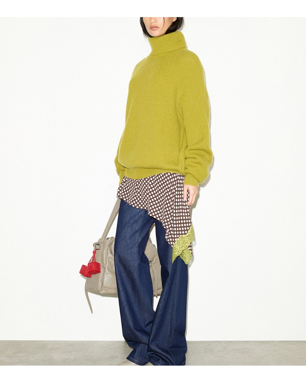 MAX&Co. Yellow Wool-Cashmere Rollneck Sweater