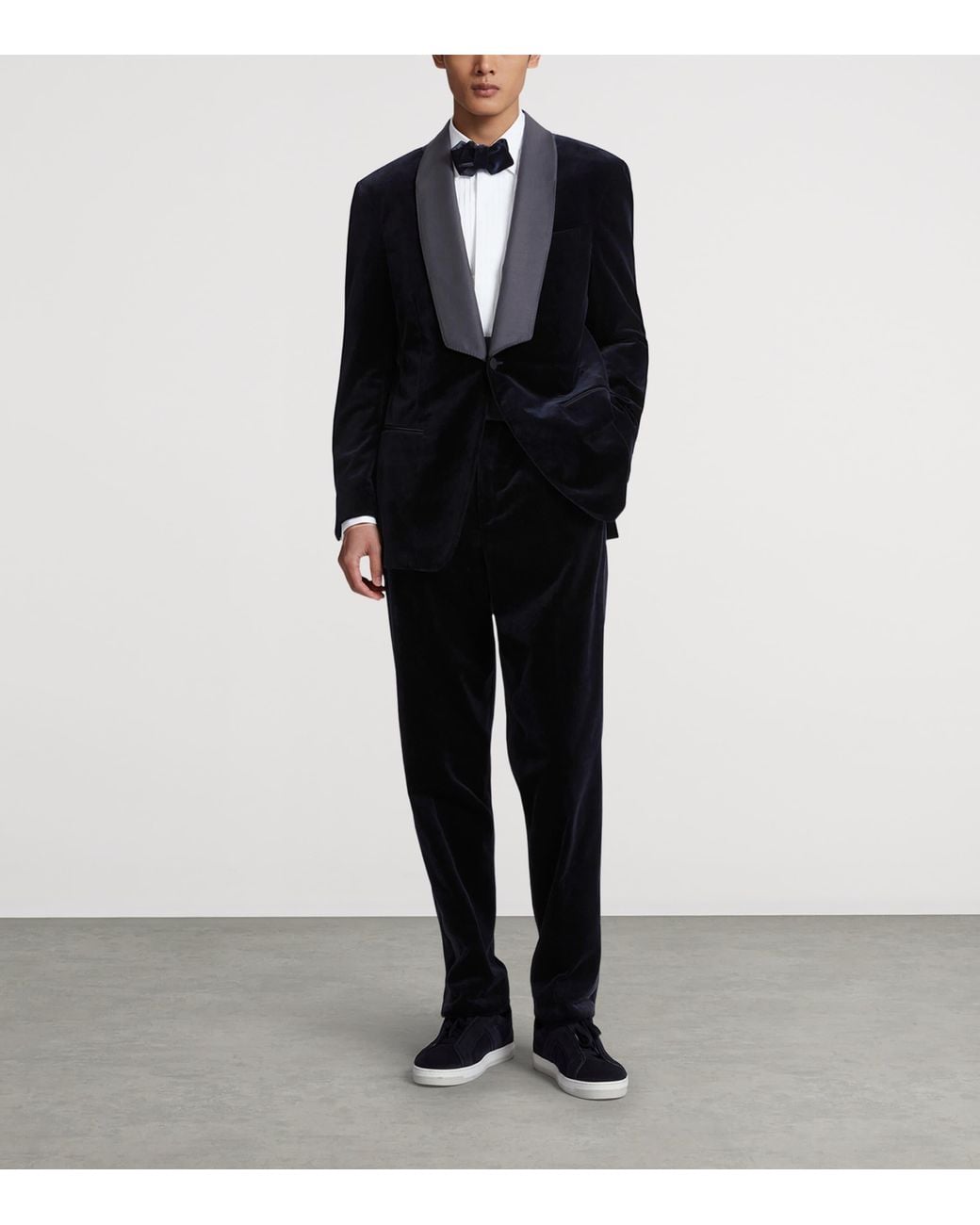 Dunhill Blue Velvet Evening Suit Jacket for men