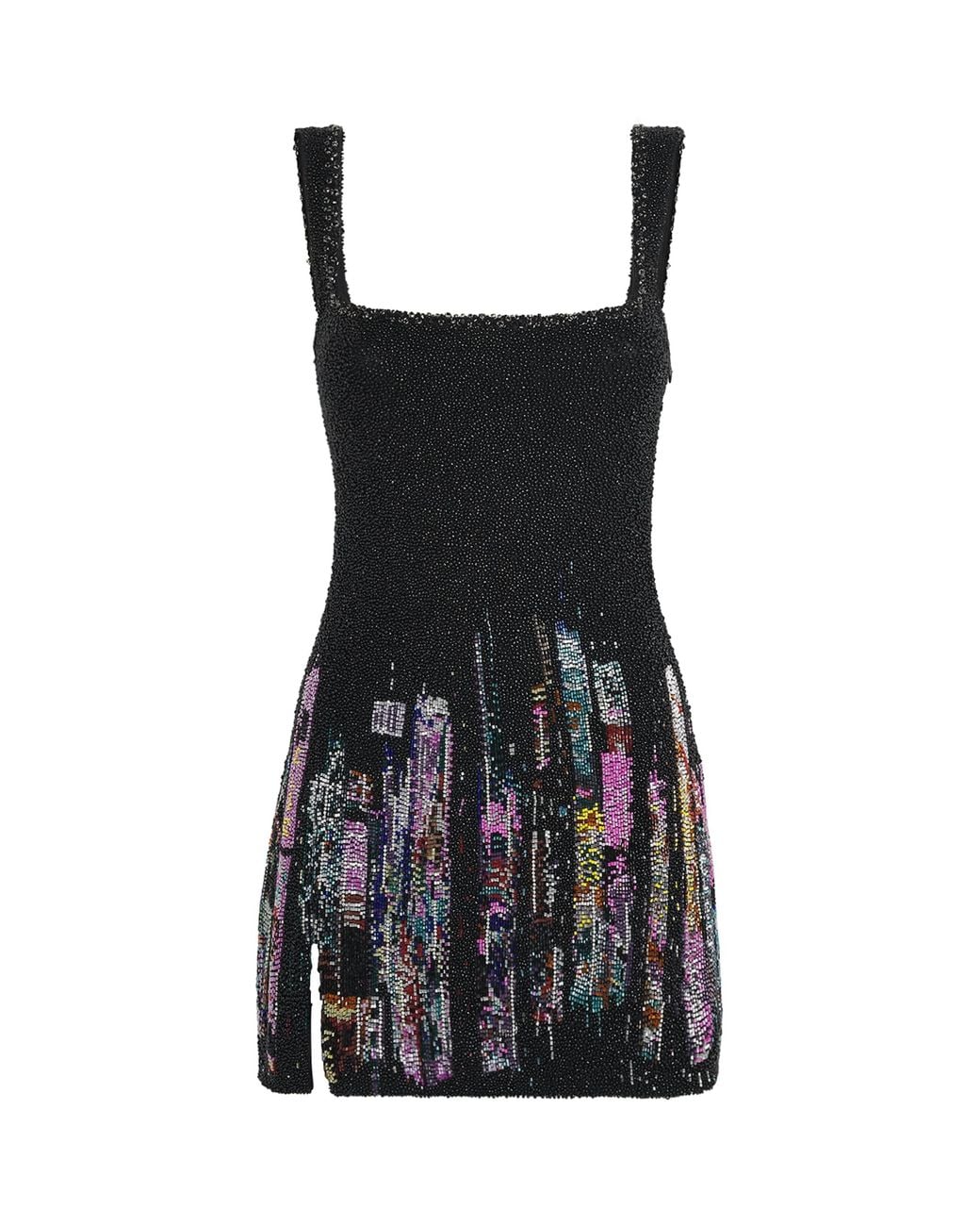 Clio Peppiatt Black Embellished Tokyo Mini Dress
