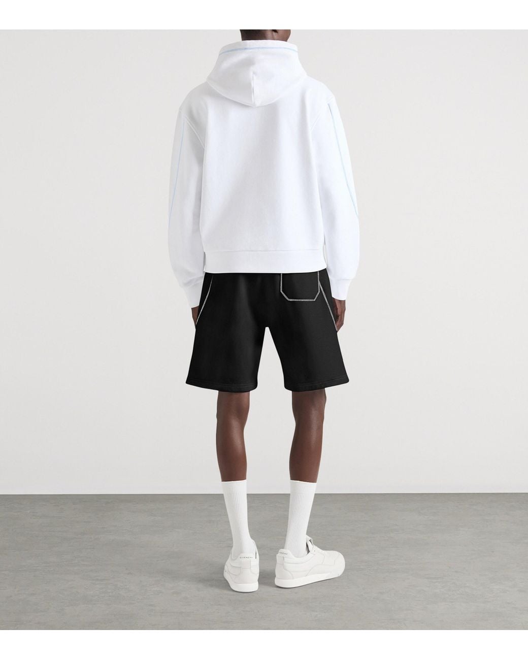 Givenchy Black Fleece Couture Seam Shorts for men