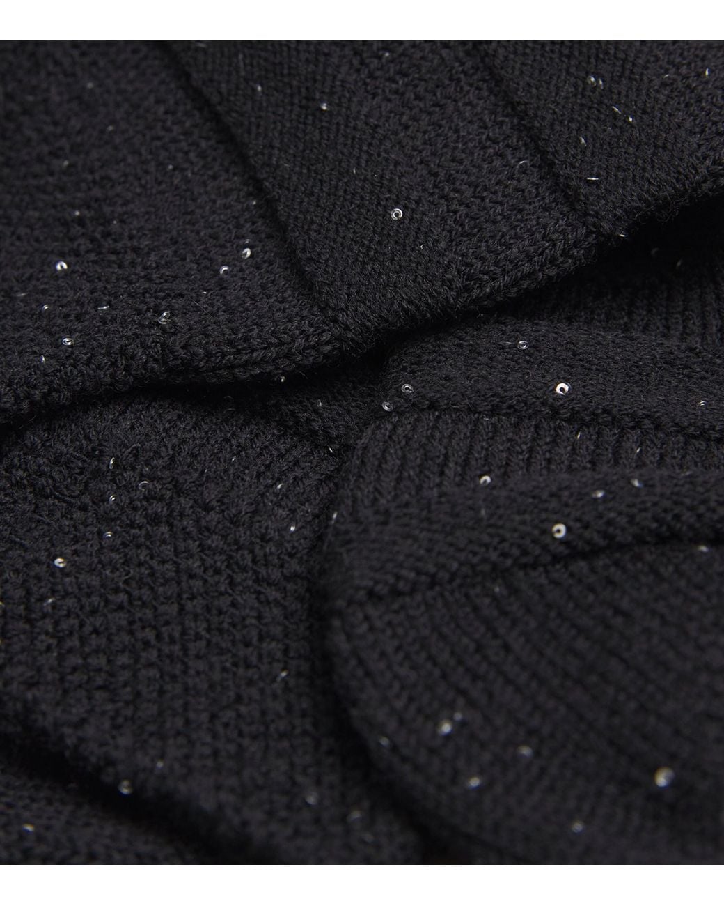 Falke Black Wool-Blend Sequin-Embellished Socks
