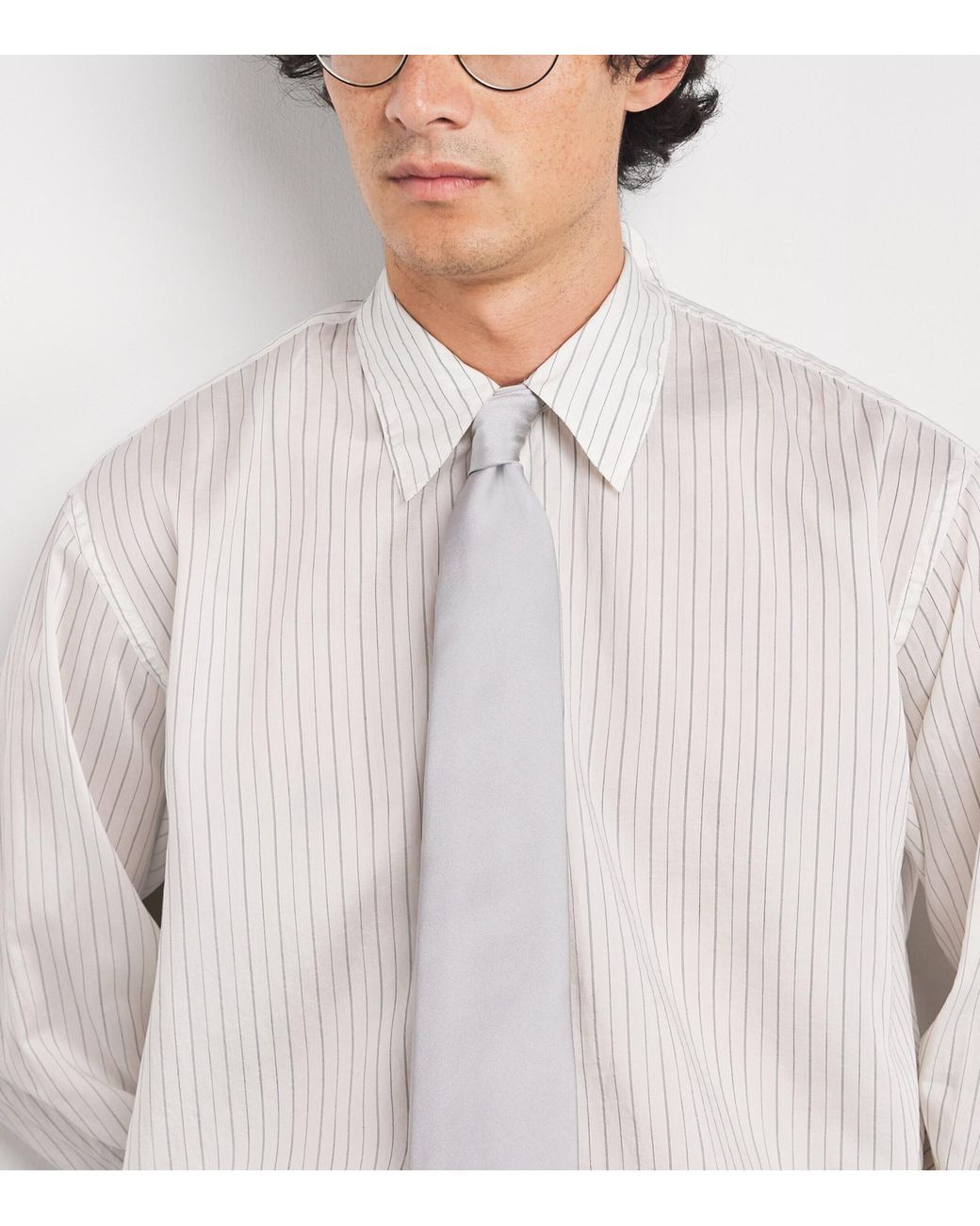 Isaia White Silk Tie for men