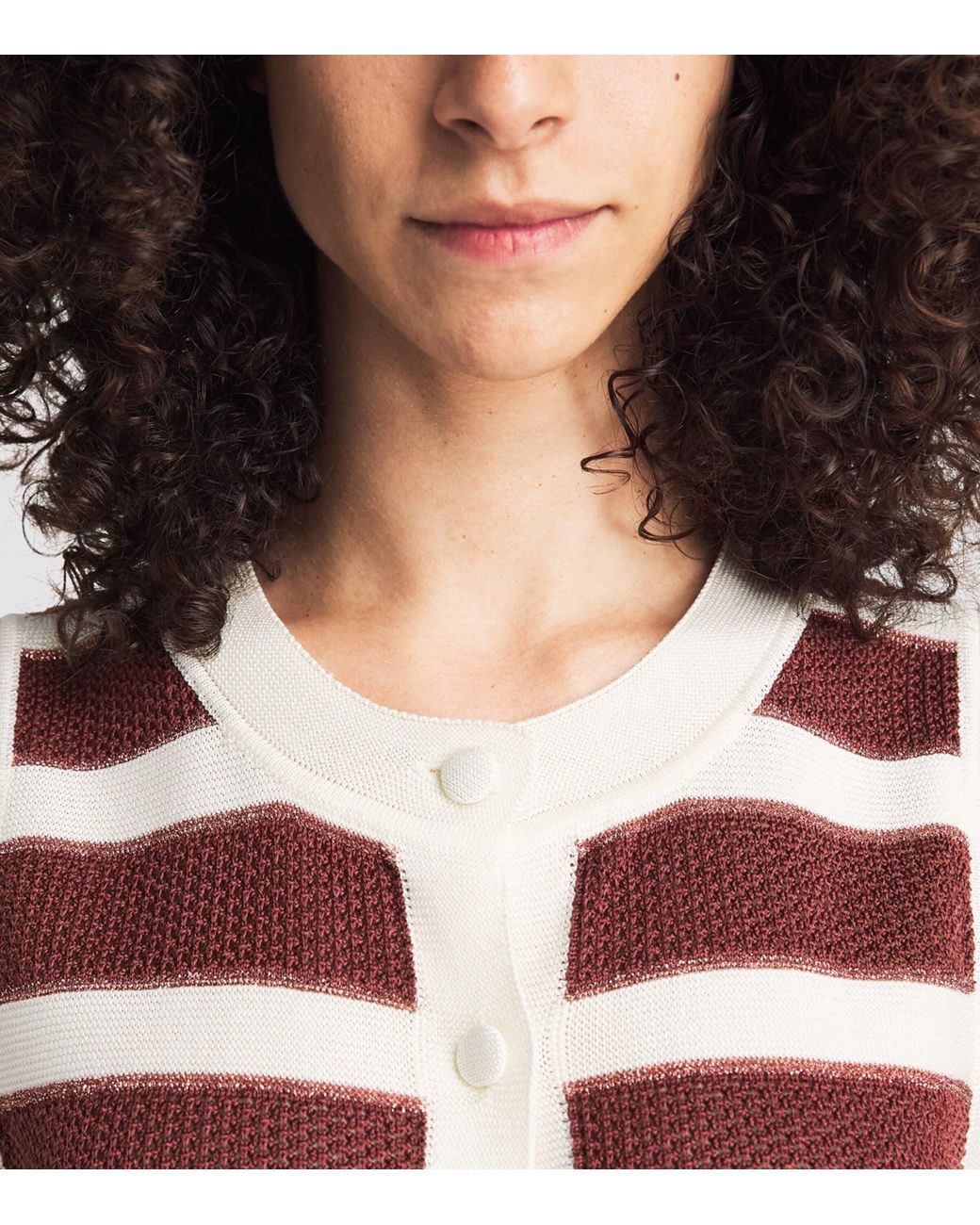 Eres Red Knitted Divergent Vest