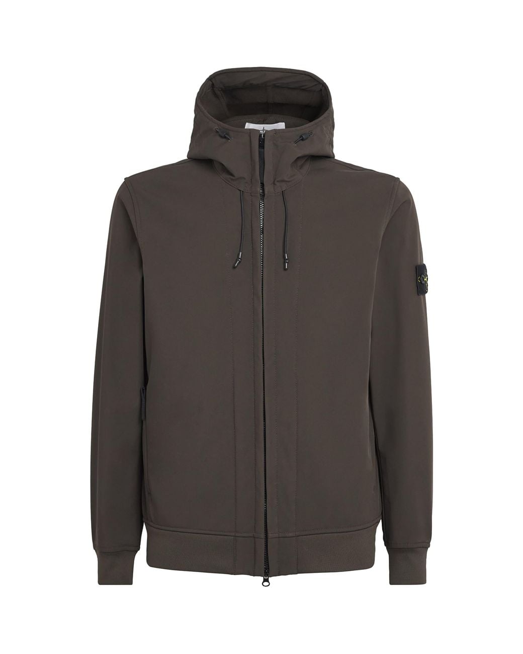 Stone Island Gray Light Soft Shell-R Hooded Jacket for men