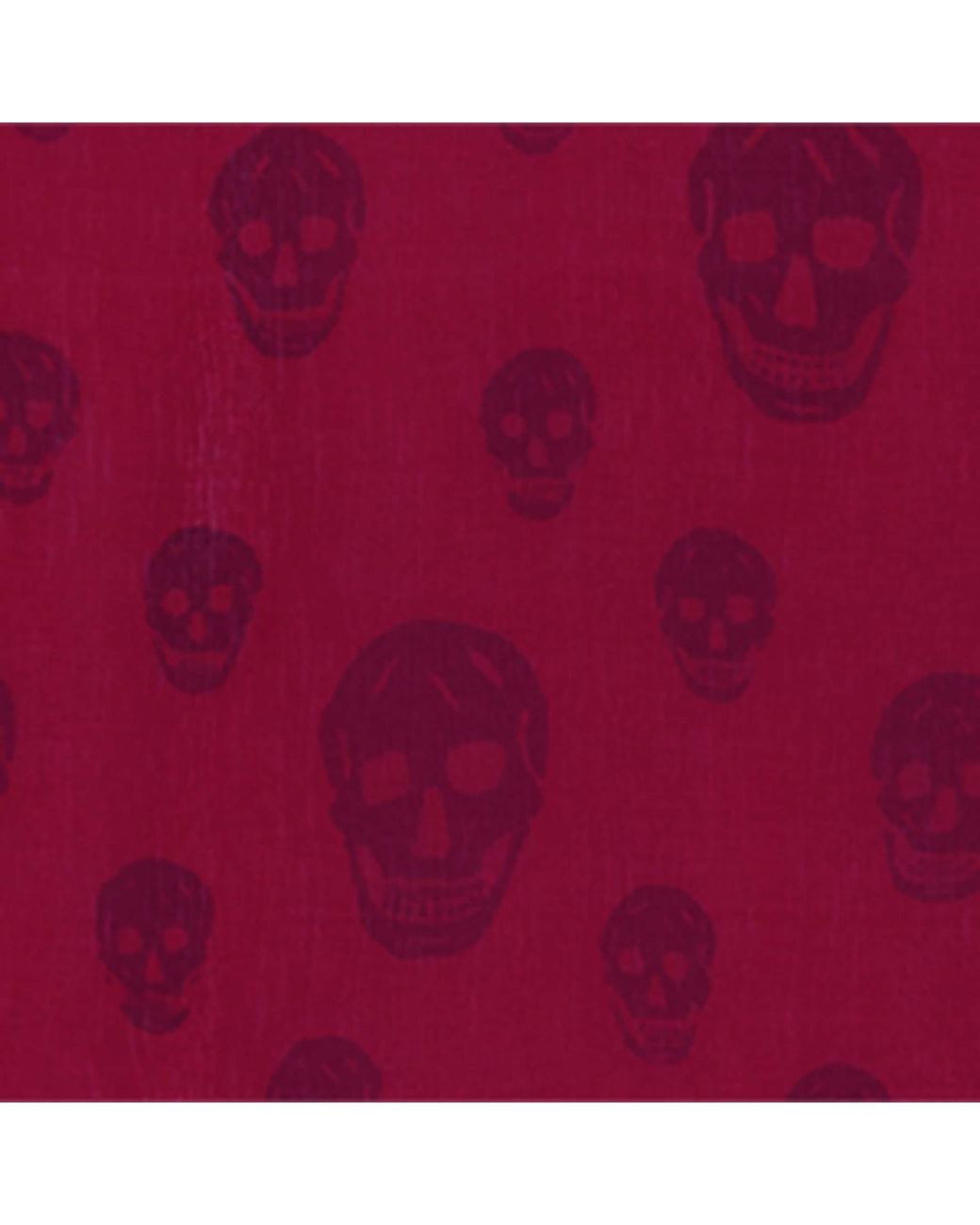 Alexander McQueen Red Silk Skull Scarf