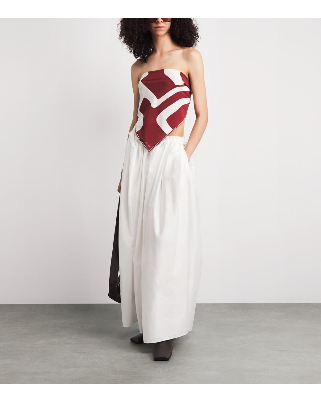 Camilla & Marc White Cotton Zaya Maxi Skirt