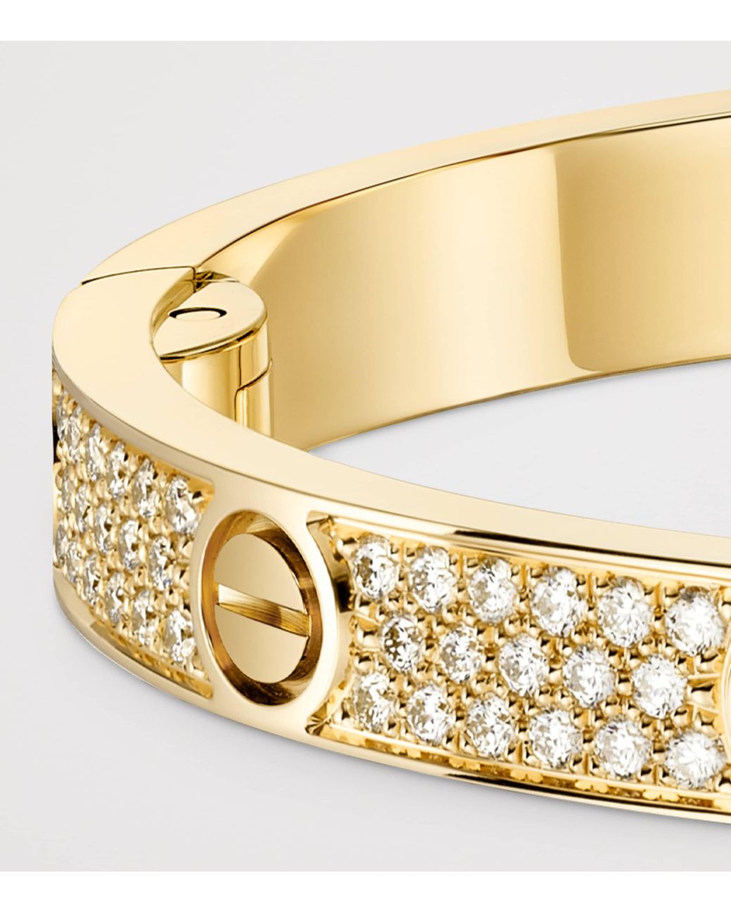 Cartier Metallic Medium And Diamond Love Bracelet