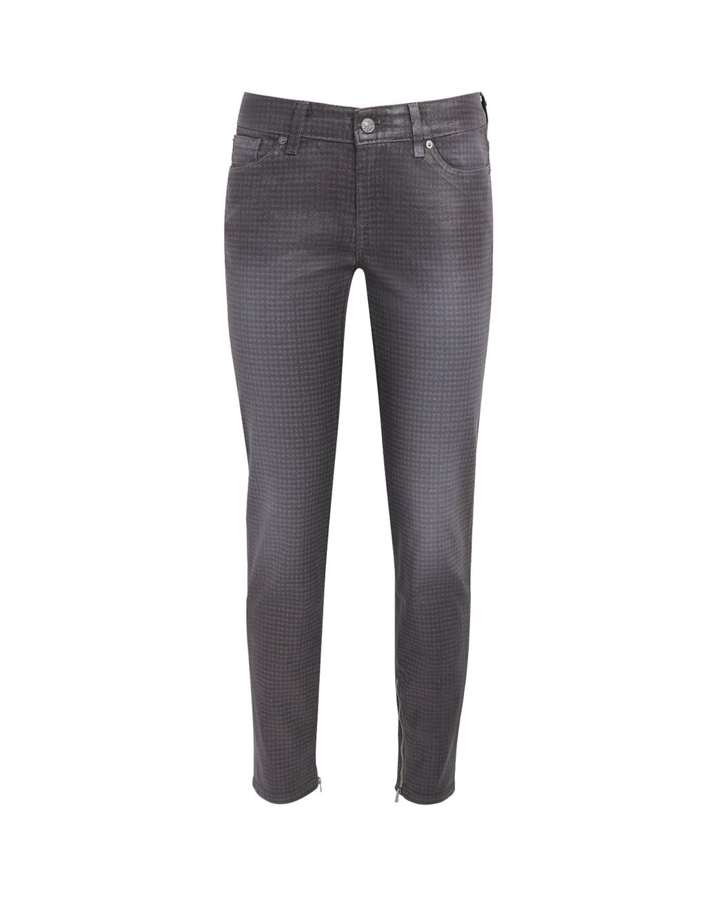7 For All Mankind Gray Coated Y2K Skinny Jeans