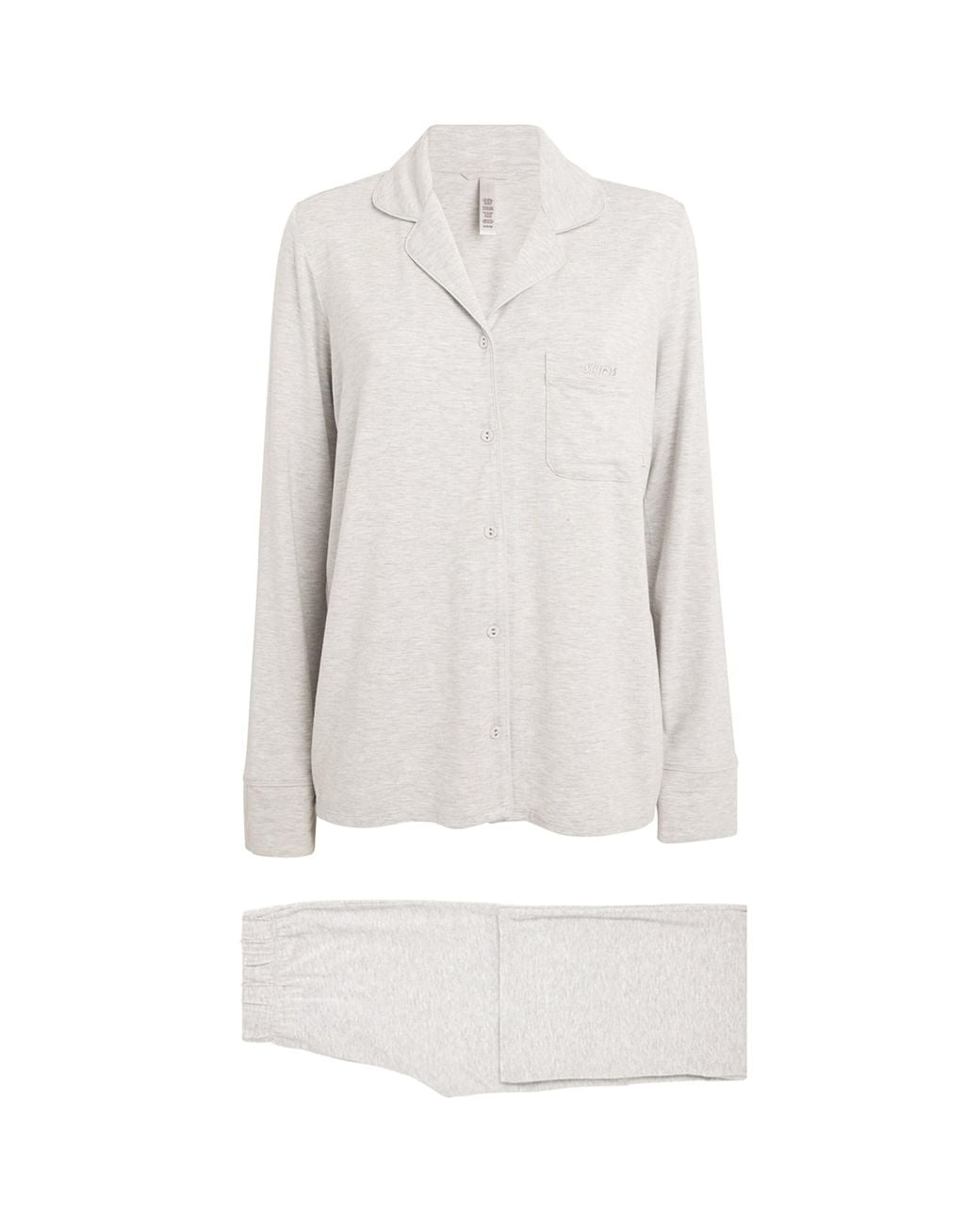 Skims White Sleep Long-Sleeve Pyjama Set
