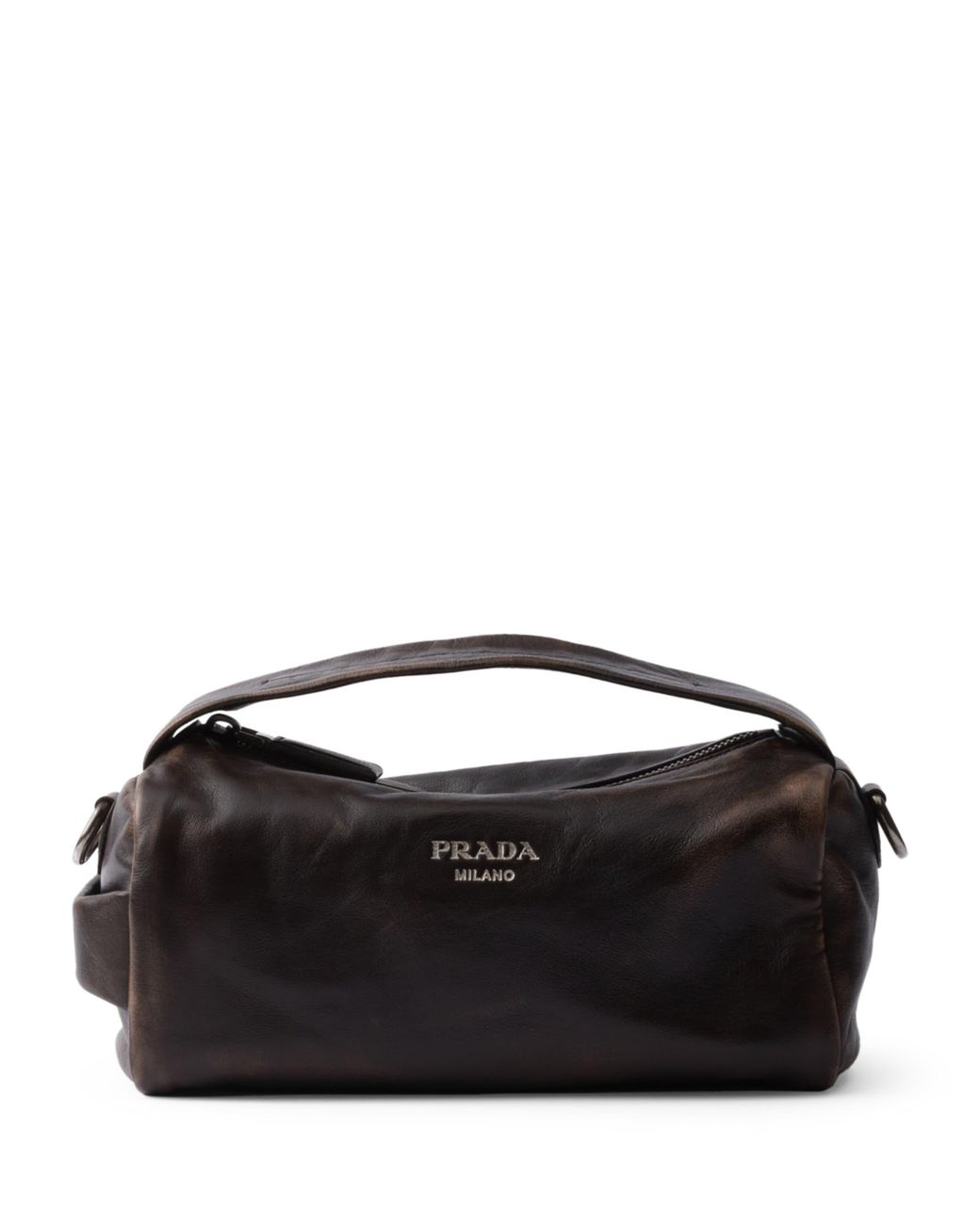 Prada Black Leather Cross-Body Bag for men