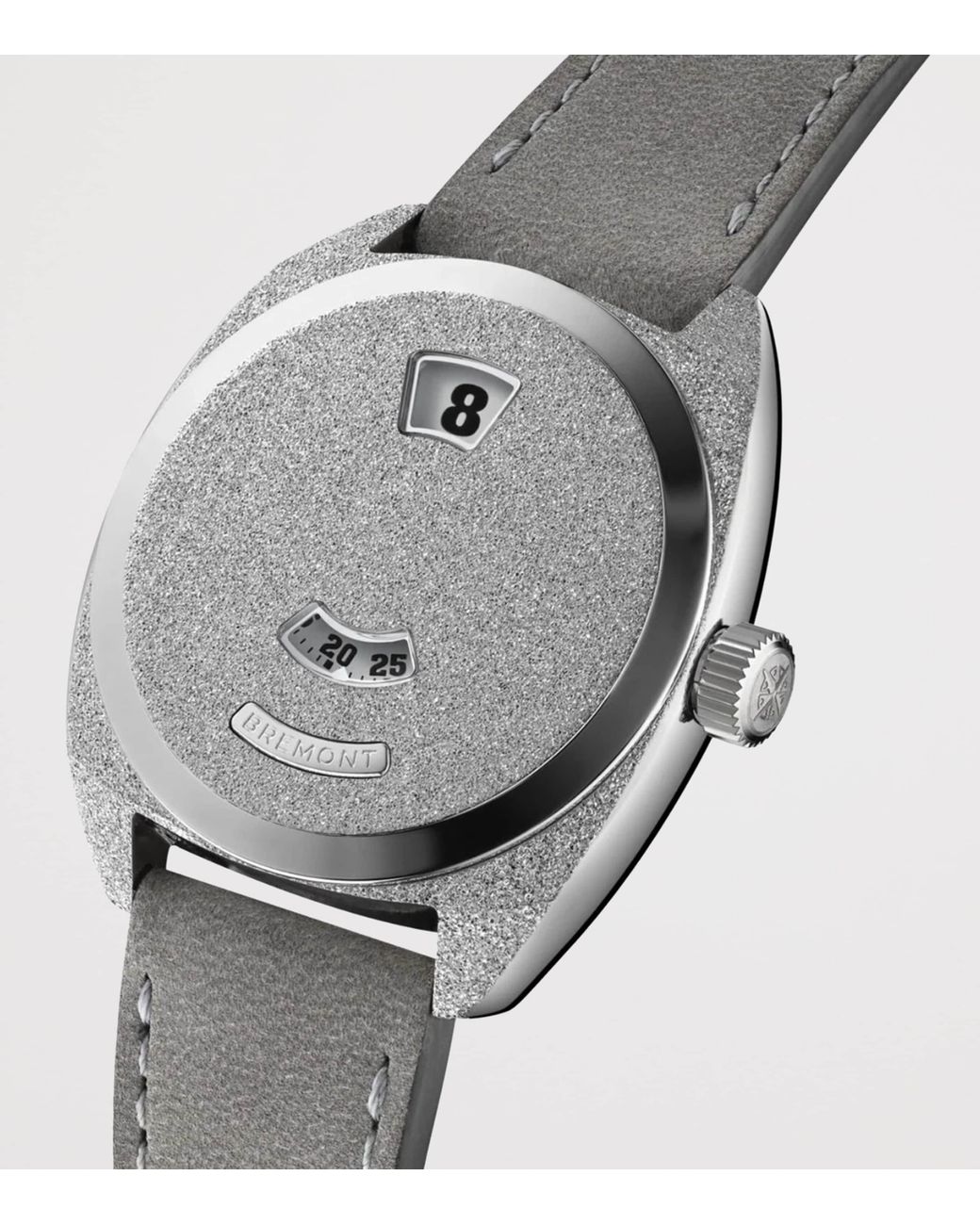Bremont Gray Stainless Steel Terra Nova Jumping Hour Frosted Watch