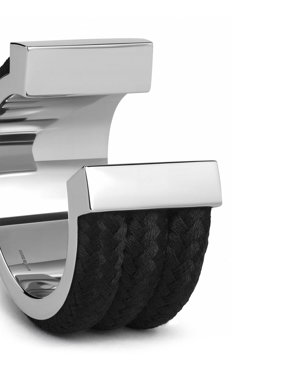 Alaïa Black Braided Cuff Bracelet