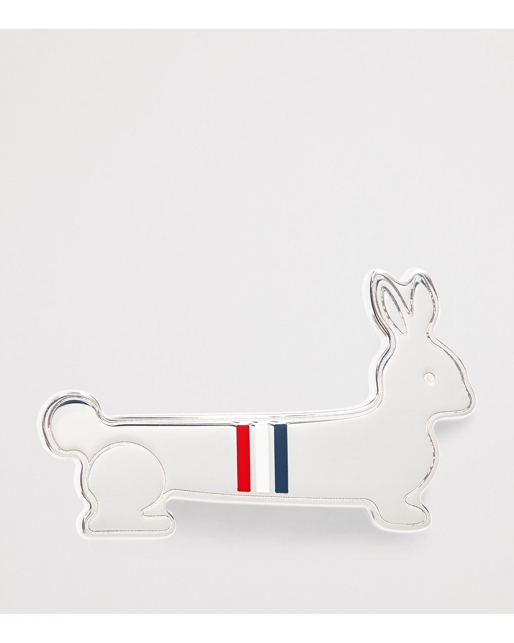 Thom Browne Black Sterling Rabbit Tie Bar for men