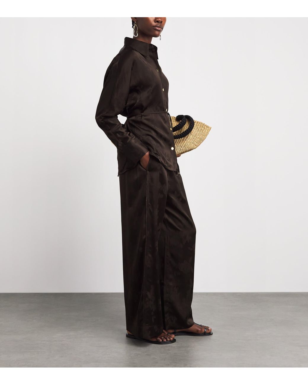 A.Emery Brown Leather Alta Sandals