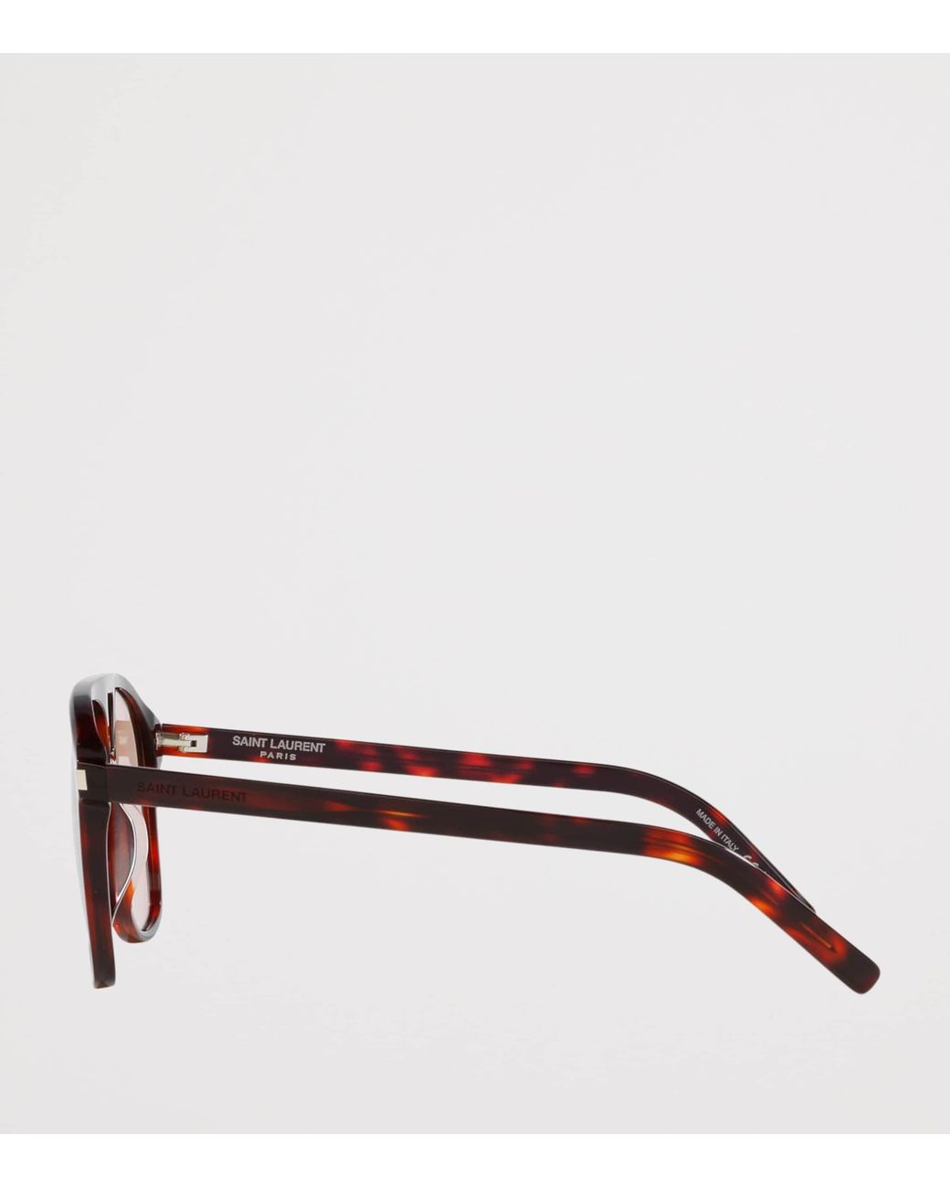 Saint Laurent Brown Tortoiseshell Sl 596 Dune Rectangular Sunglasses