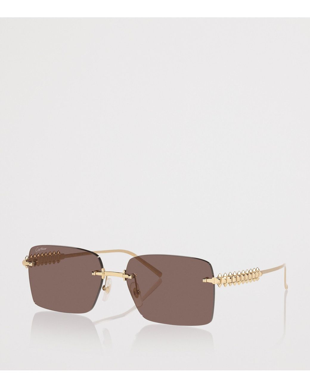 Cartier Pink Metal 06L001801 Rectangle Sunglasses