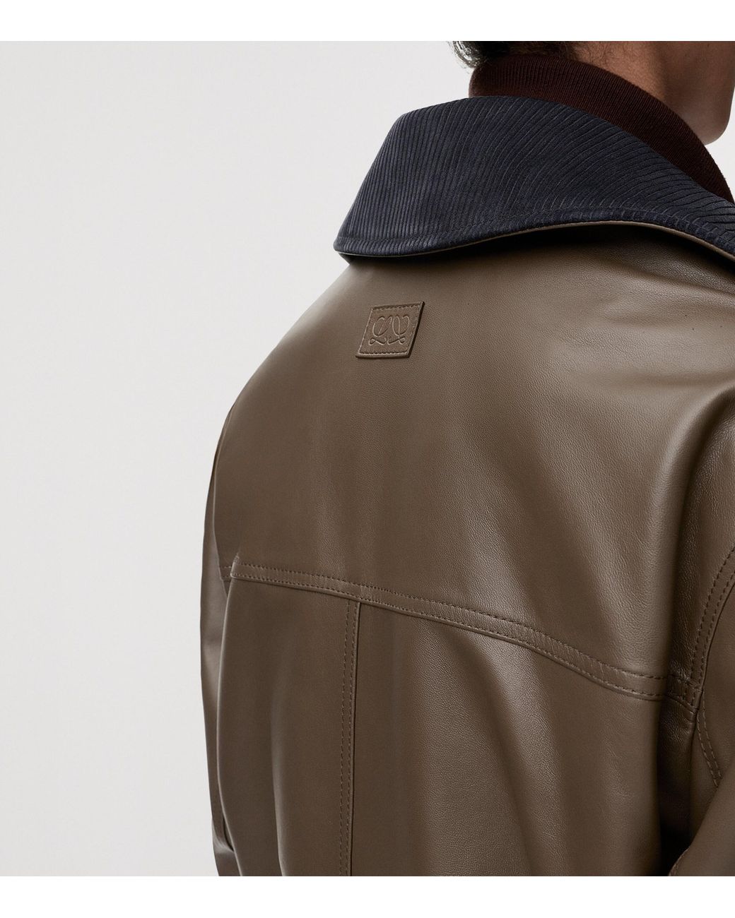 Loewe Brown Lambskin Aviator Jacket