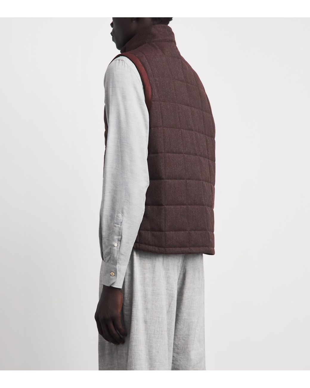 Pal Zileri Brown Reversible Padded Gilet for men