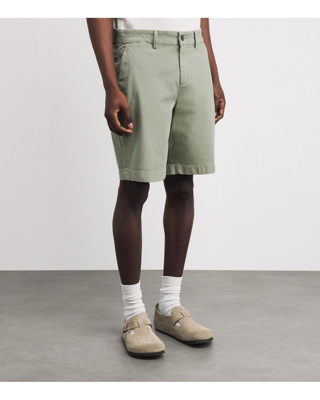 7 For All Mankind Green Luxe Performance Chino Shorts for men