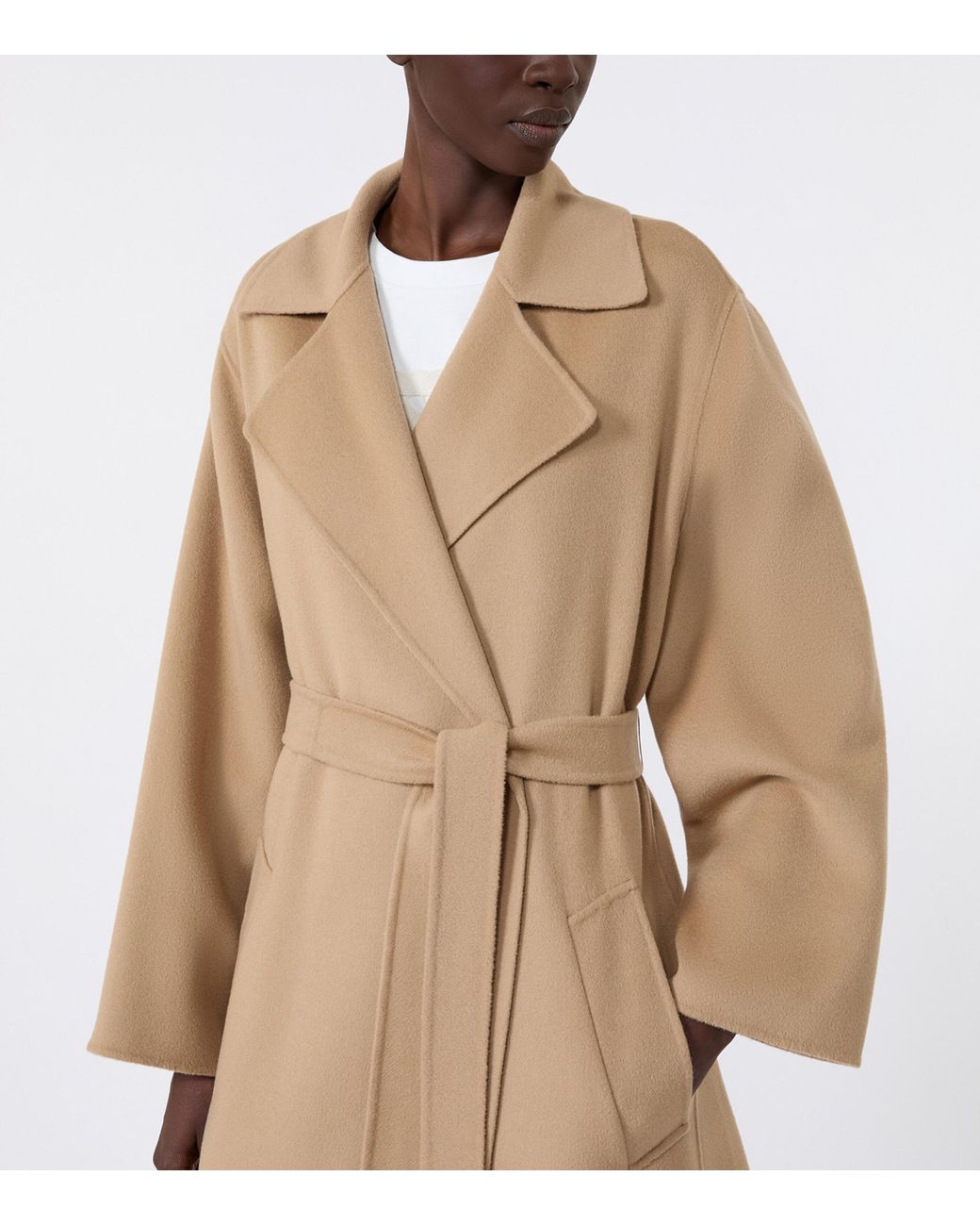 Weekend by Maxmara Natural Wool-Blend Belted Coat