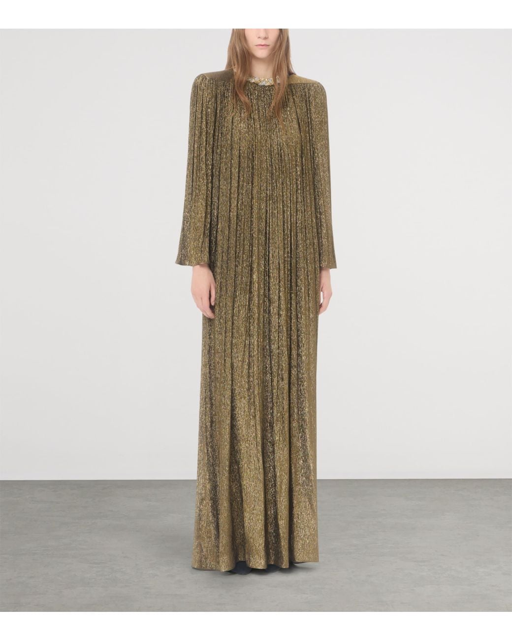 Valentino Green Lurex Embellished Gown
