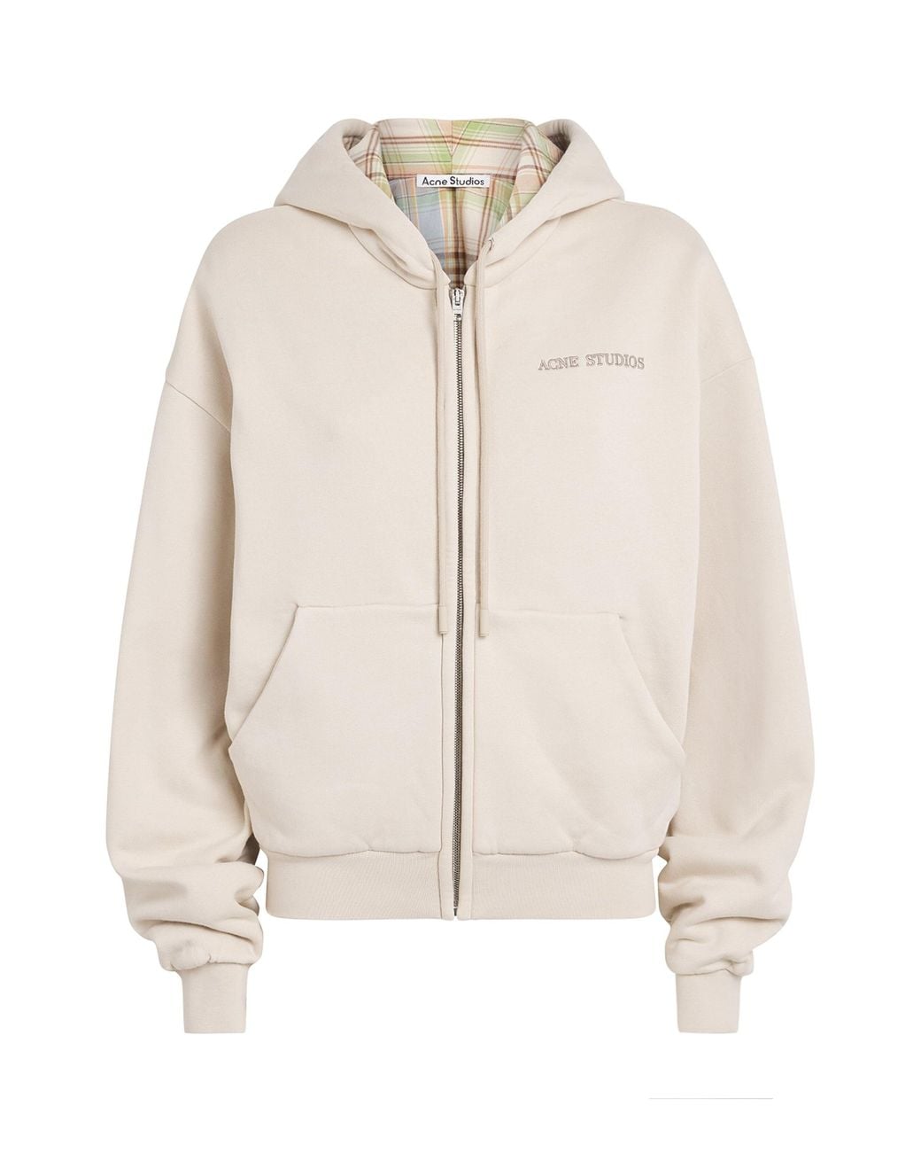 Acne Natural Cotton Logo Hoodie