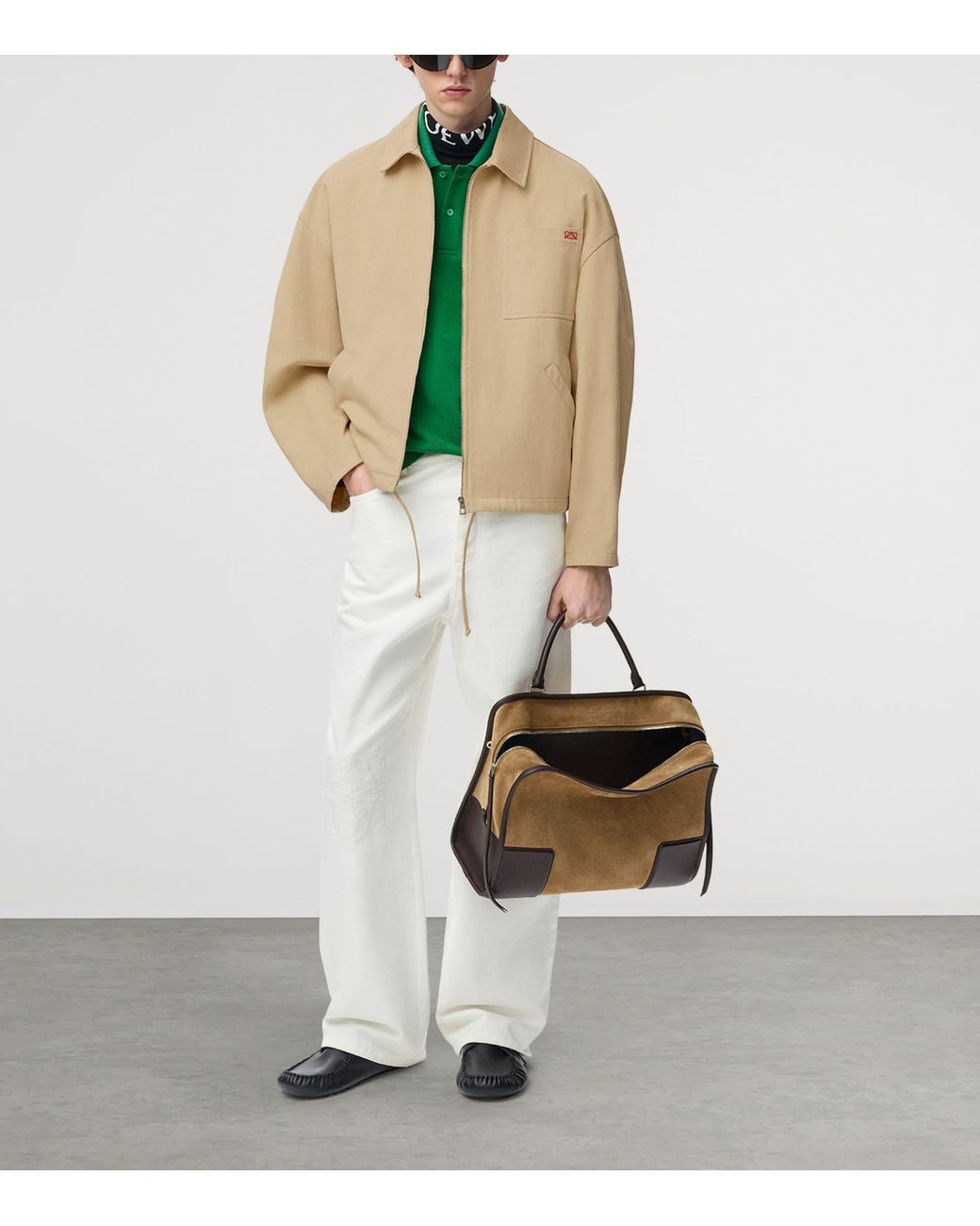 Loewe Natural Canvas Zip-Up Jacket for men