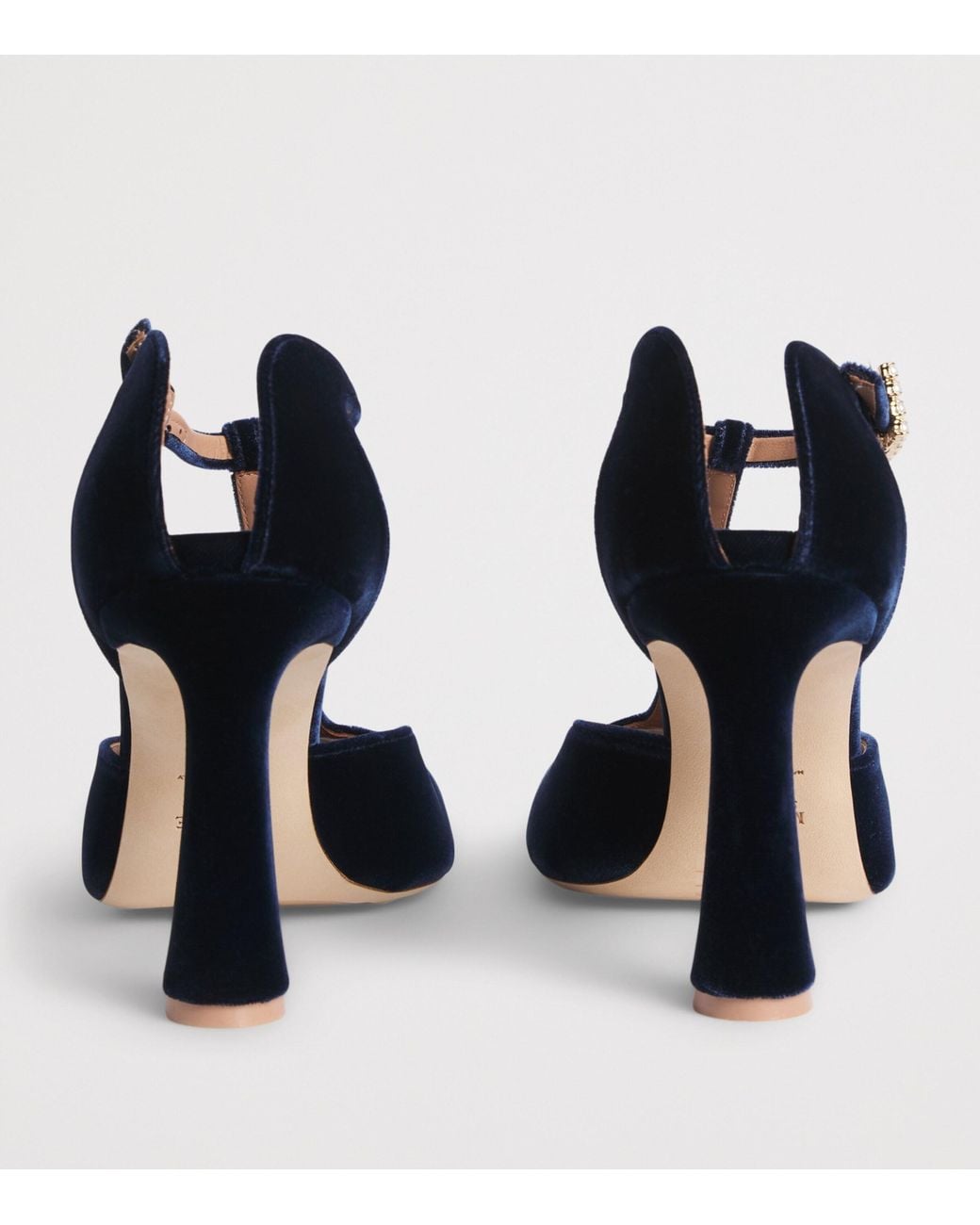 Malone Souliers Blue Velvet Nomi Heeled Sandals 90