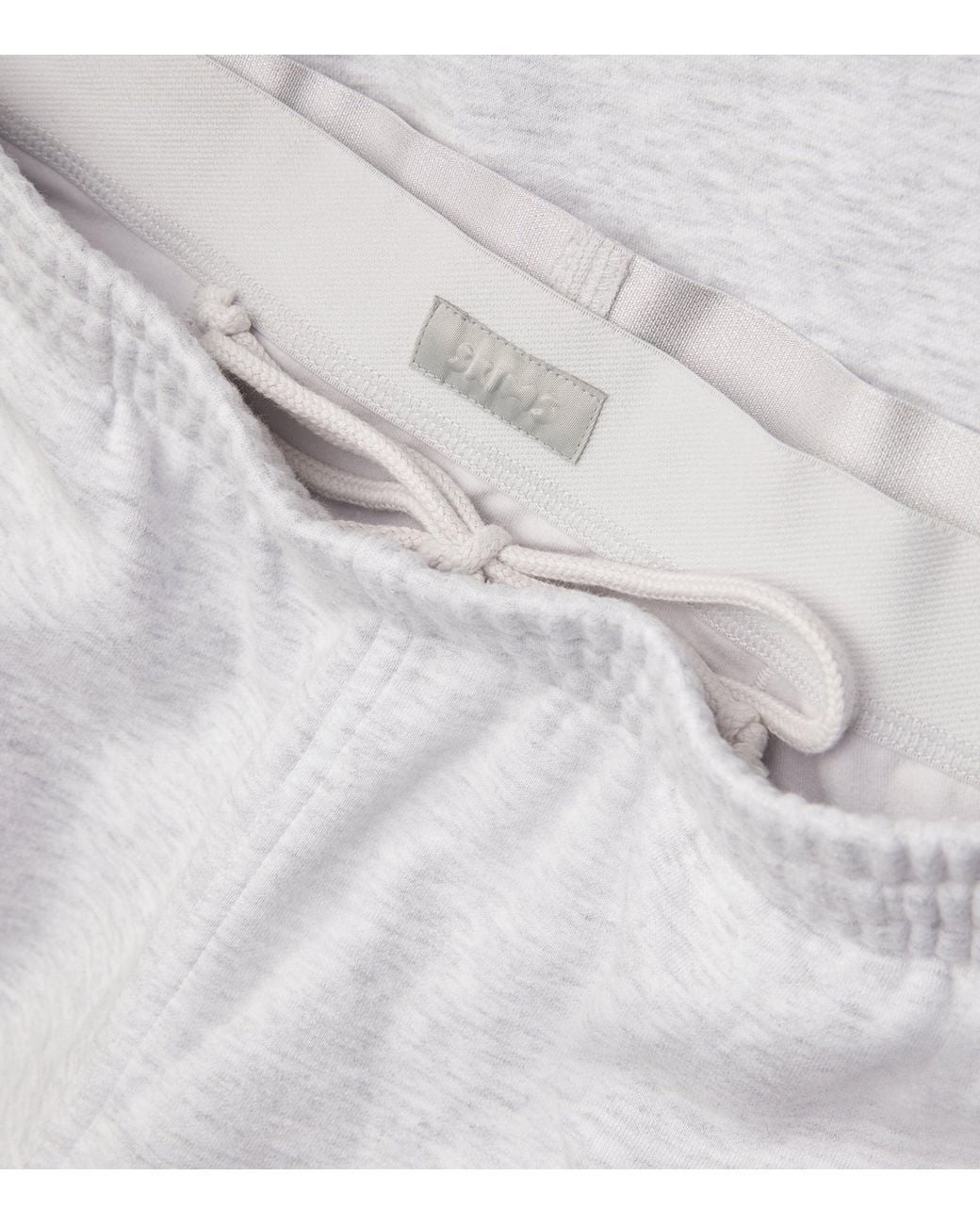 Skims White Cotton-Blend Double-Waistband Sweatpants