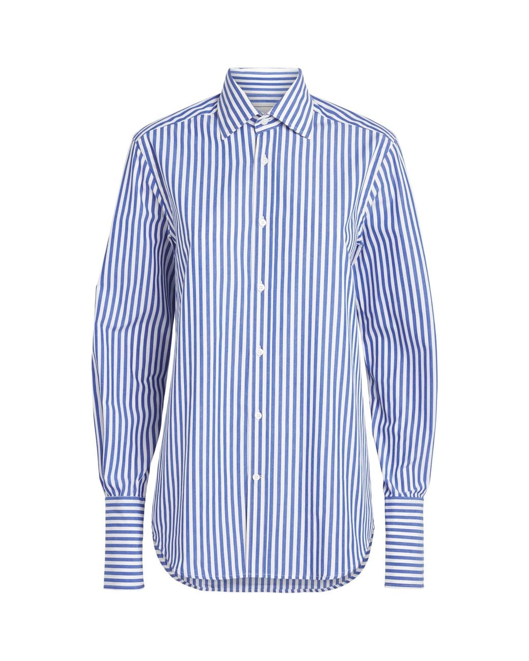 With Nothing Underneath Blue Organic Cotton The Boyfriend Shirt