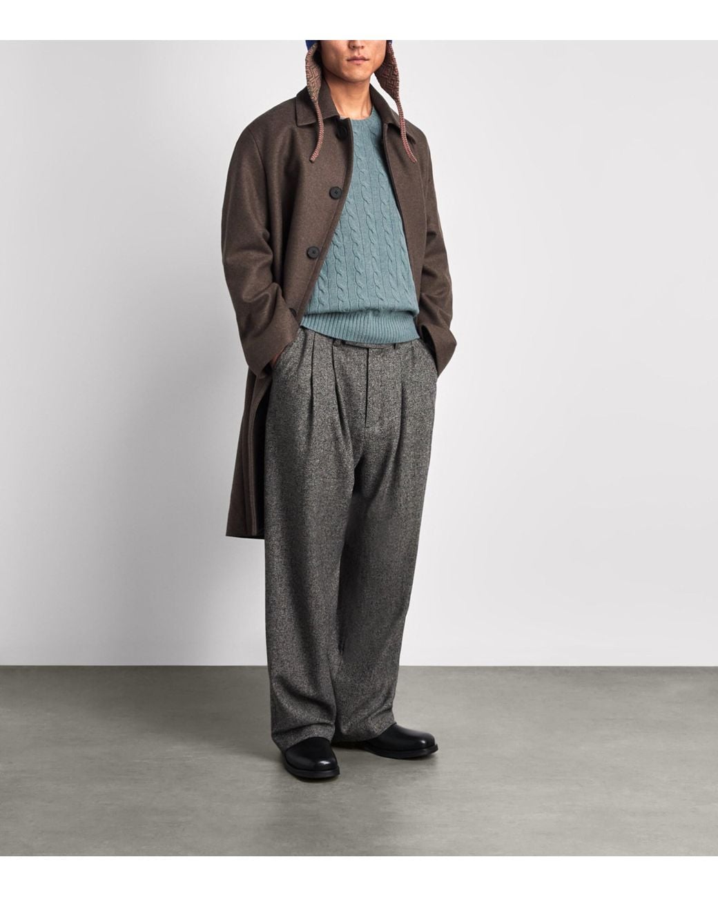 Polo Ralph Lauren Blue Wool-Cashmere Cable-Knit Sweater for men