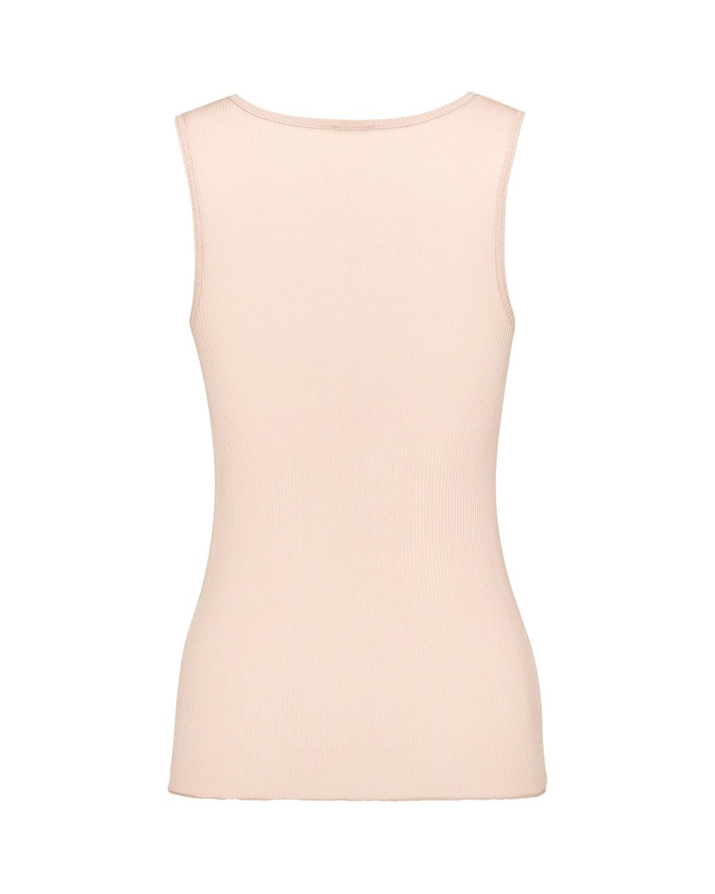 Saint Laurent Pink Silk Lace-Trim Tank Top