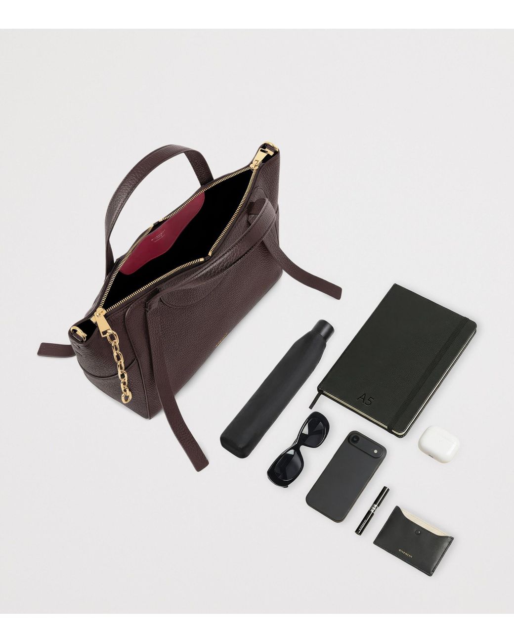Givenchy Brown Medium Leather Snatch Top-Handle Bag