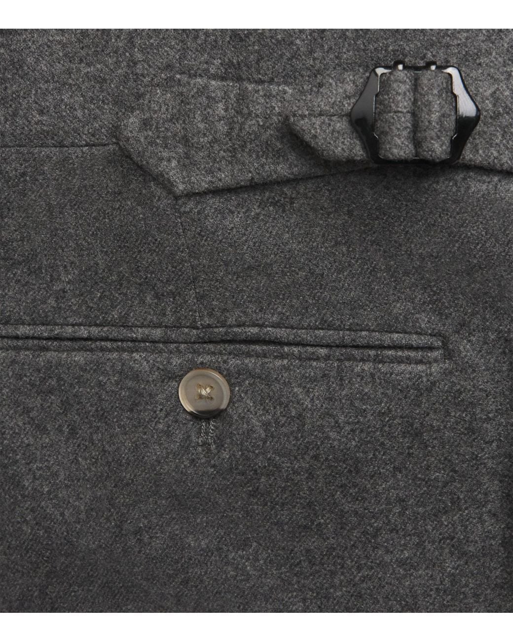 Ralph Lauren Gray Wool Flannel Gregory Trousers for men