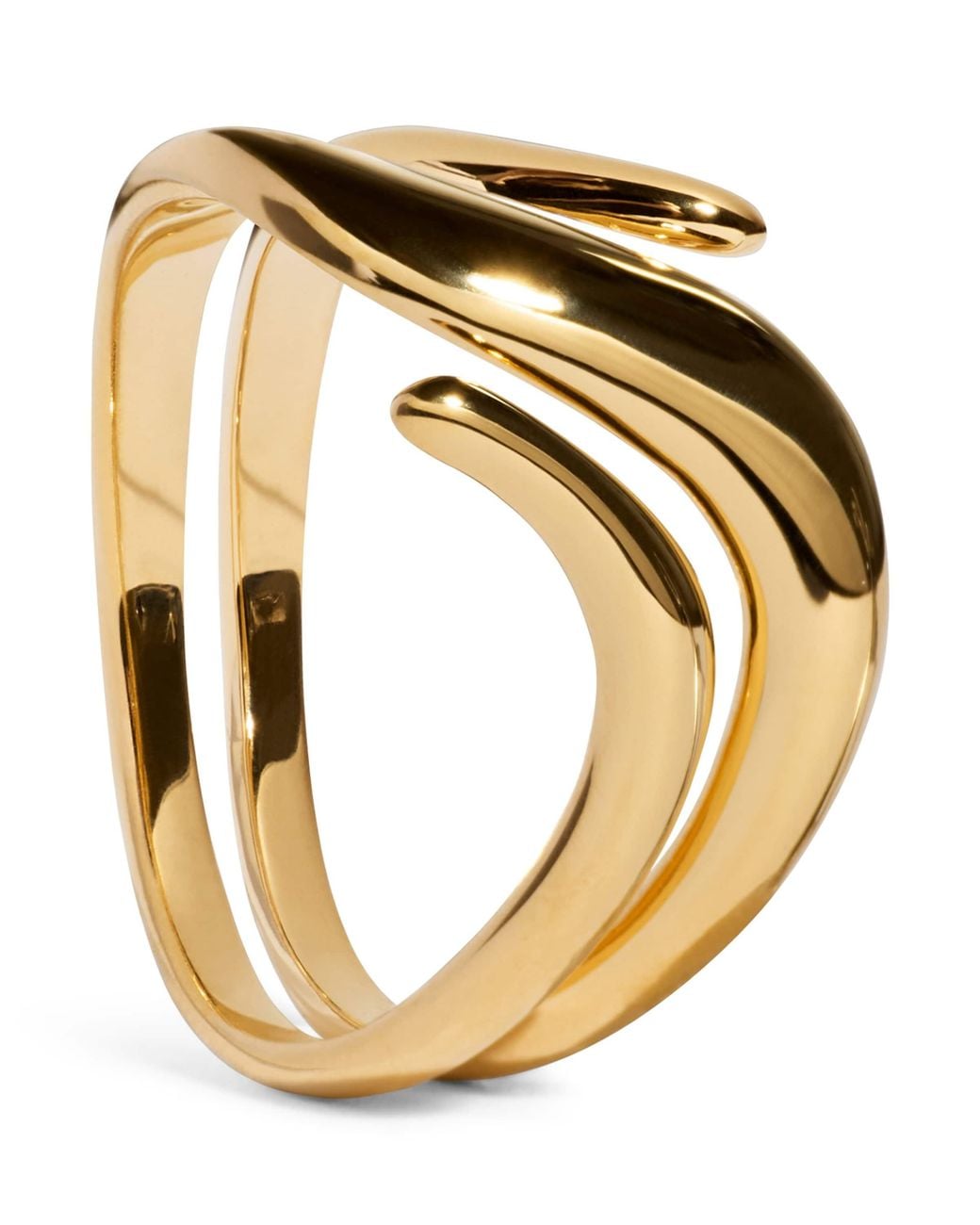 Monica Vinader Metallic Vermeil Swirl Wrap Ring
