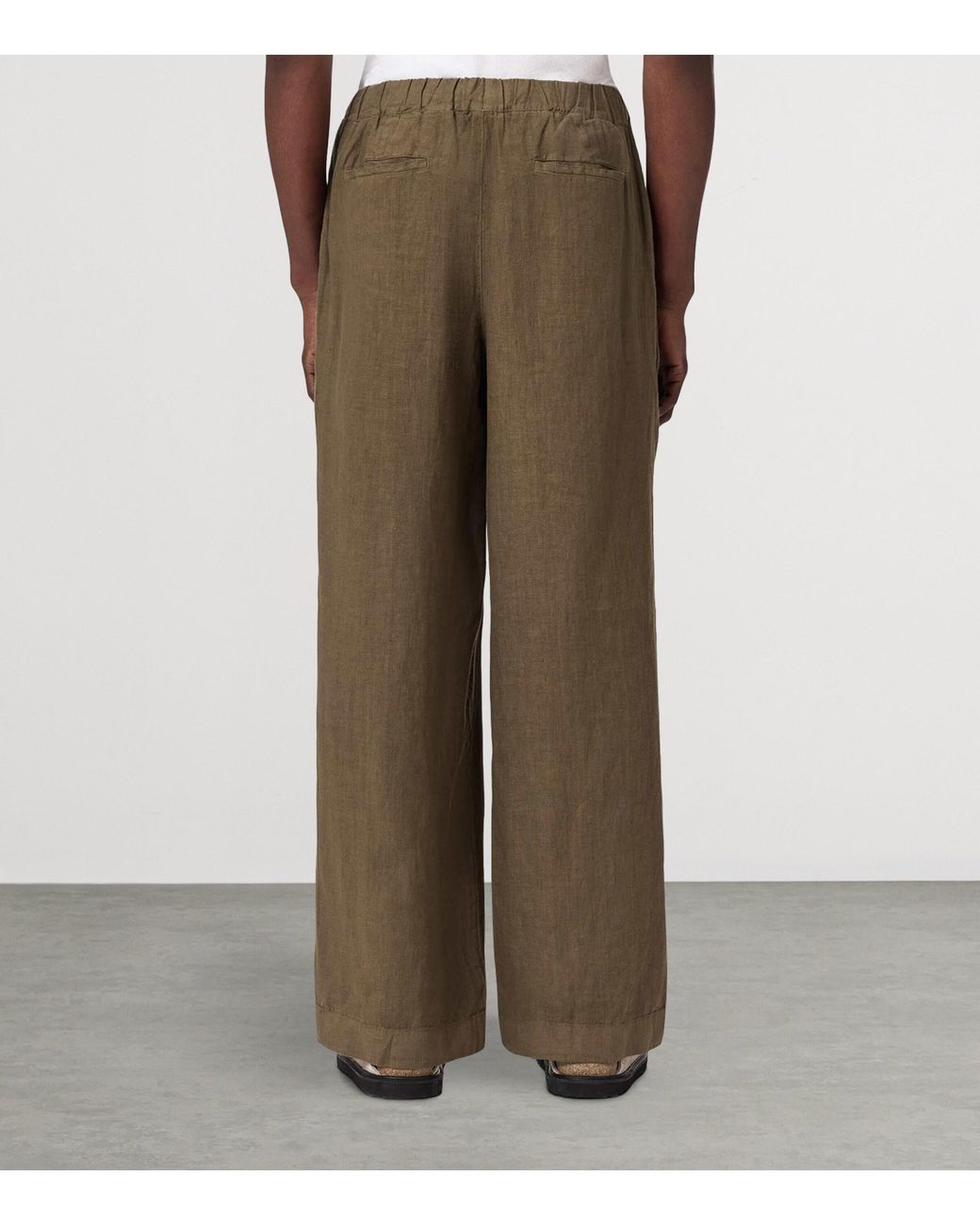 AllSaints Green Sharp Straight Trousers for men