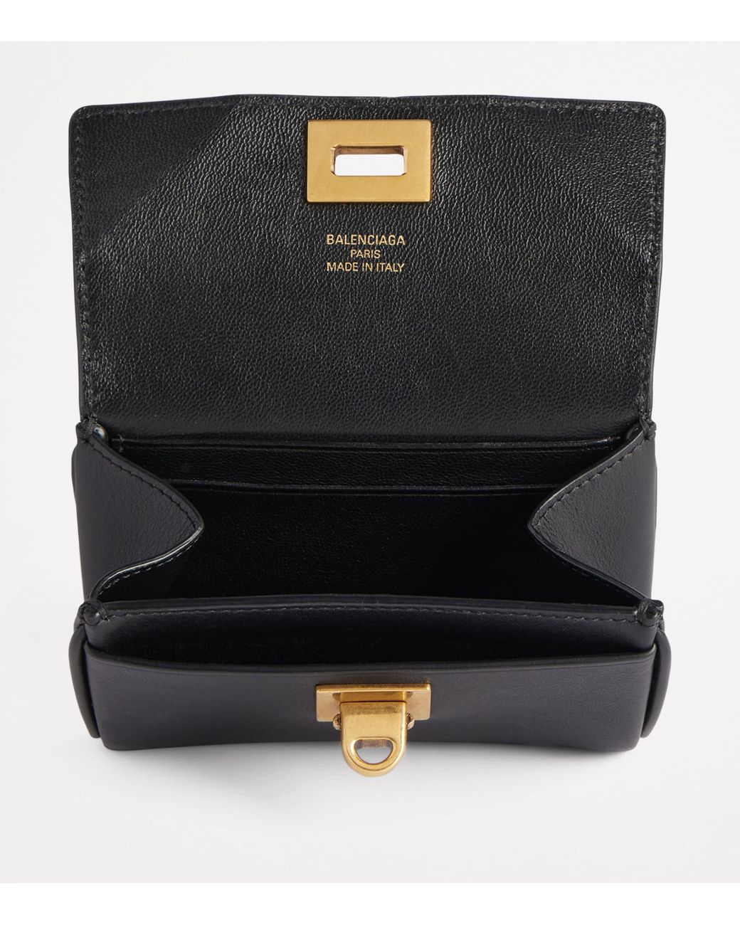 Balenciaga Black Leather Rodeo Card Holder