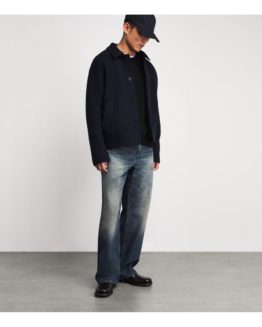 Stone Island Blue Virgin Wool-Blend Compass Baseball Cap for men