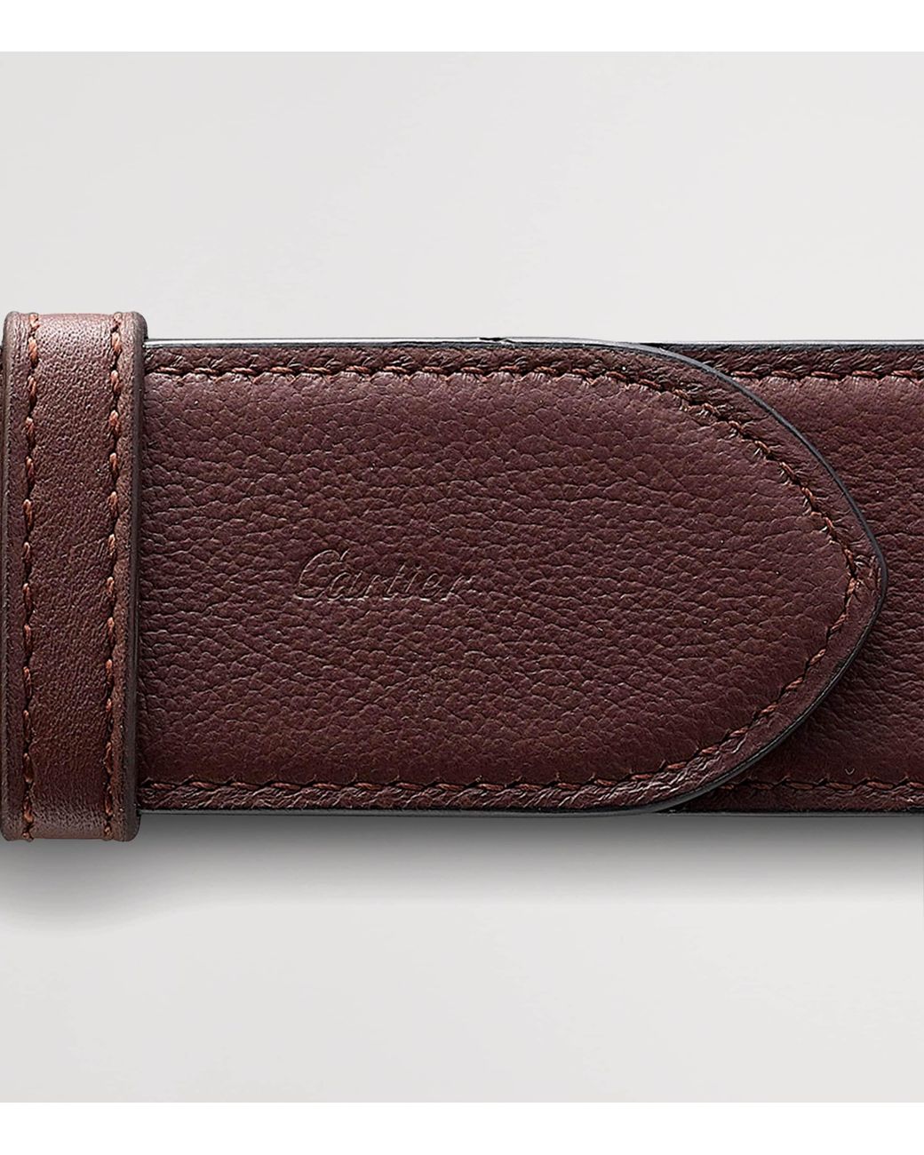 Cartier Black Leather Reversible Santos De Belt for men