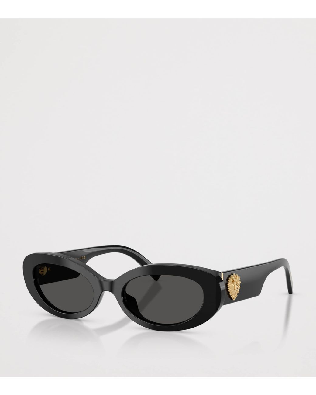 Dolce & Gabbana Black Oval Sunglasses