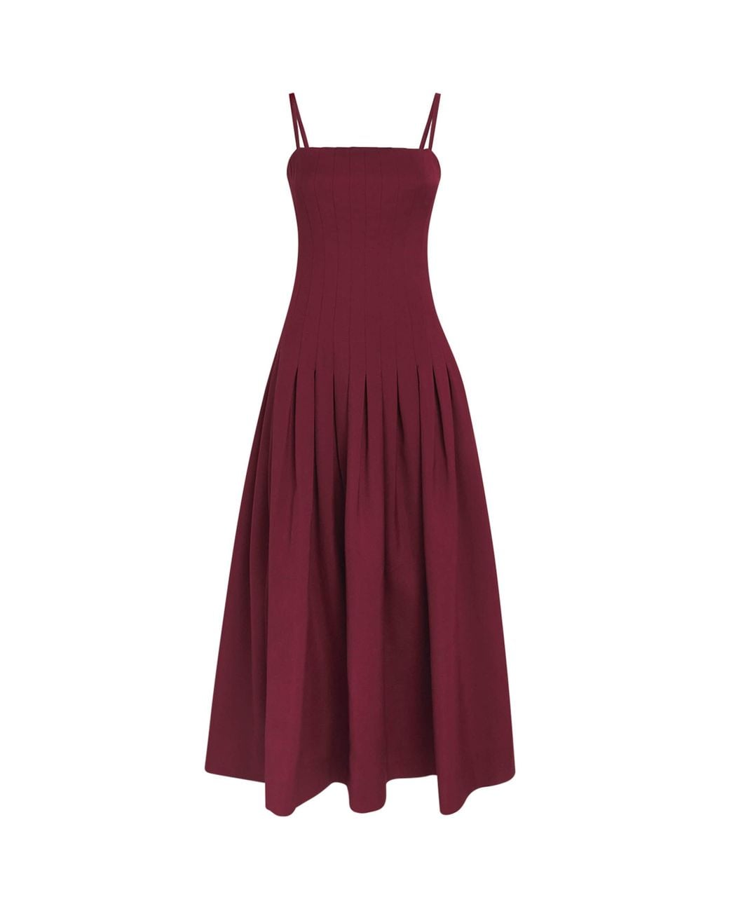 ME+EM Purple Wool-Silk Drop-Waist Maxi Dress