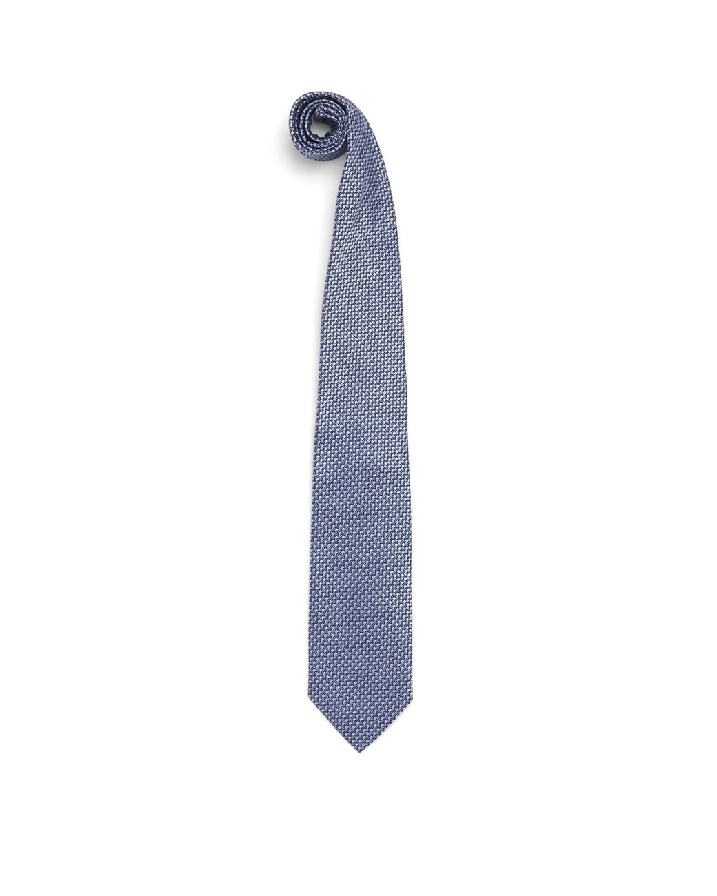 Pal Zileri Blue Silk Printed Tie for men