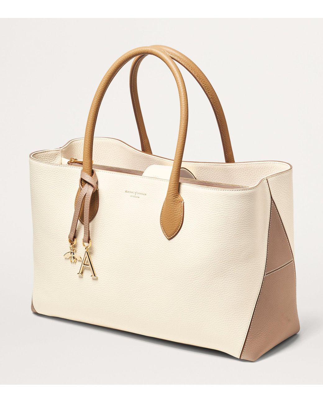 Aspinal Natural Leather London Tote Bag