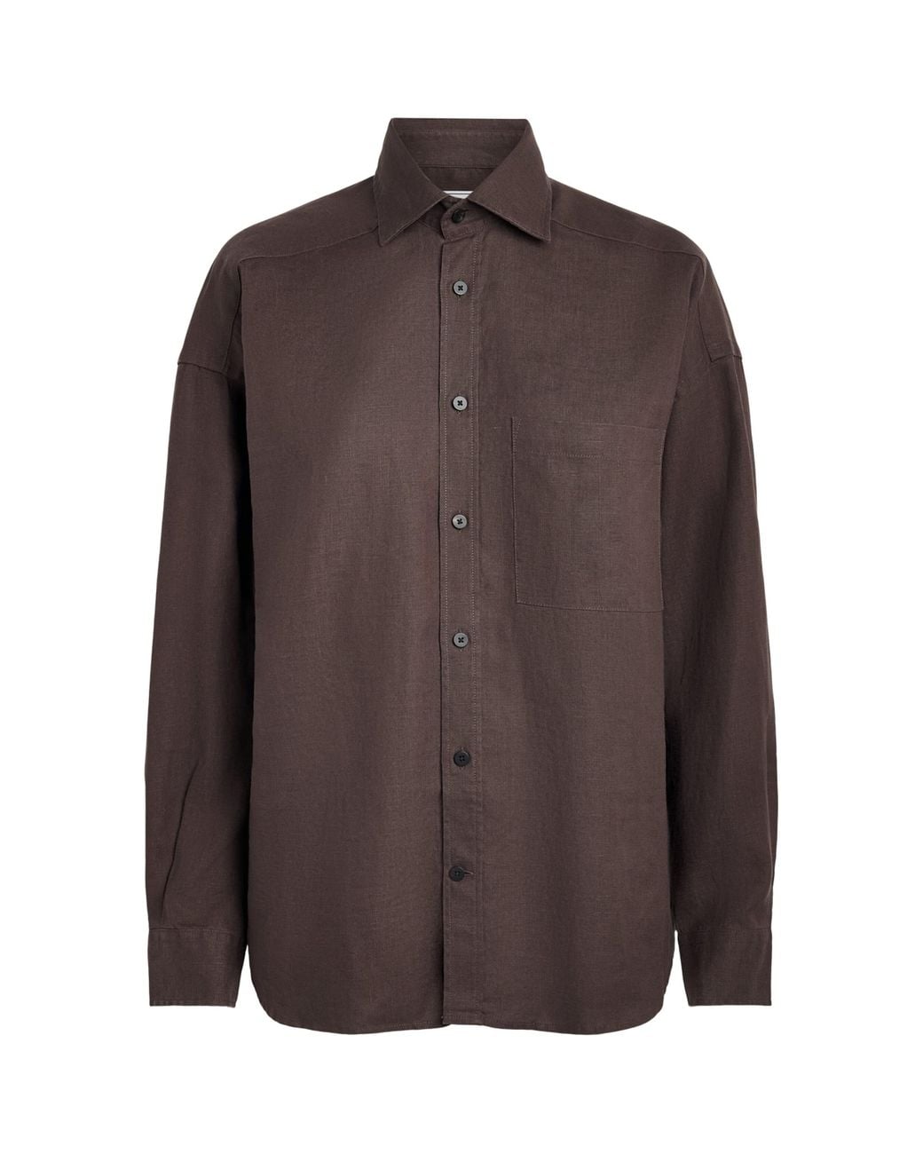 With Nothing Underneath Brown Hemp The Weekend Shirt